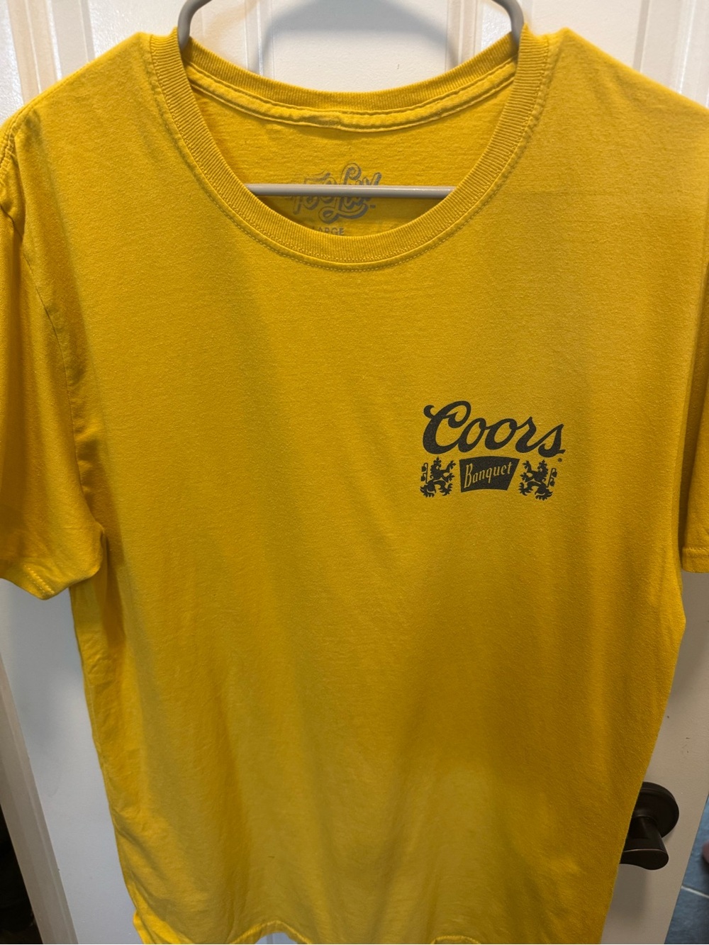 Joey Yellow Coors Banquet Logo Short Sleeve Tee